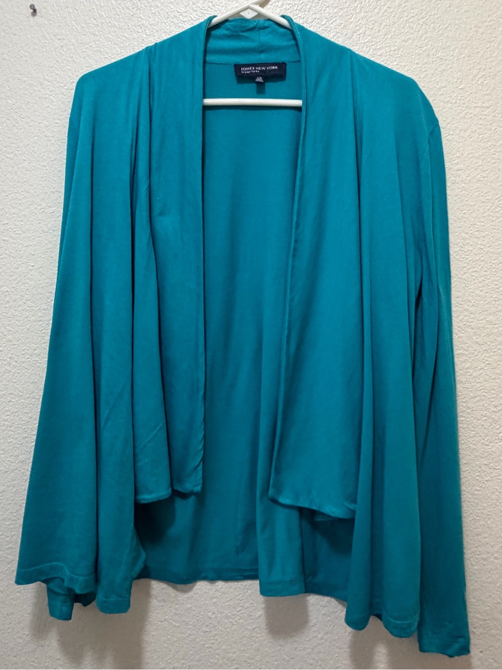 Jones New York Teal Open-Front Women's Cardigan Sweater